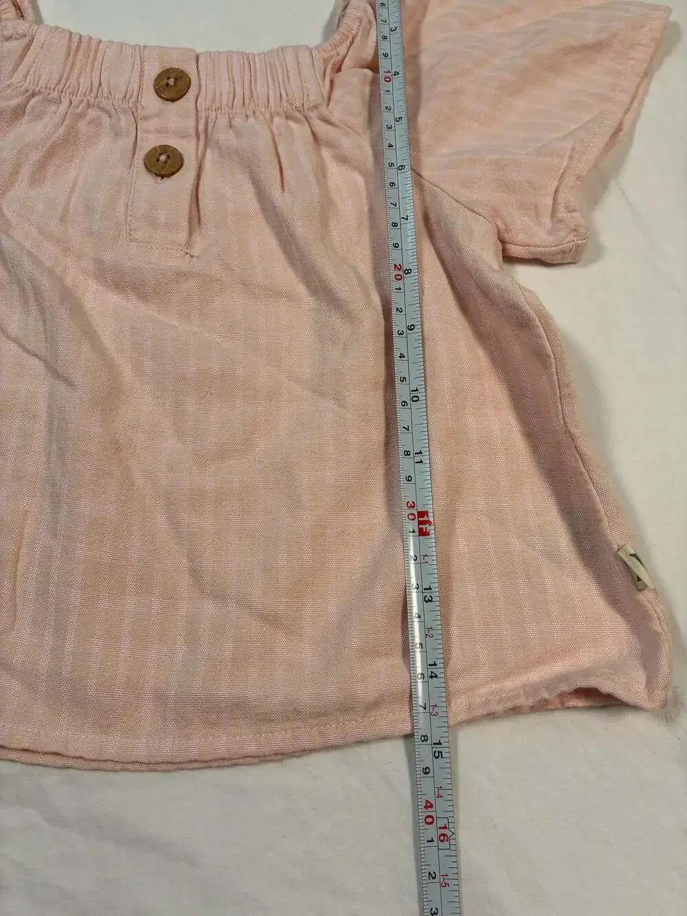 easy-peasy Toddler Girls Short Sleeve Henley Blouse in Light Pink